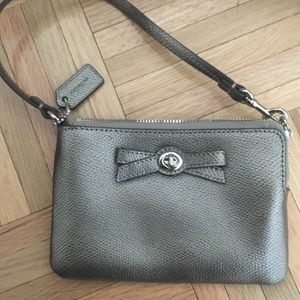 Pewter Coach Wristlet - Never Used